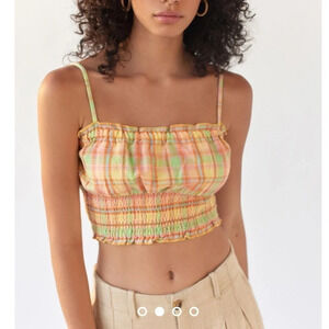 Urban Outfitters Billabong Sz S Rainbow Sherbet Paid Set Me Up Cami Crop Beach